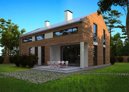 Solid wood house #CLT-300