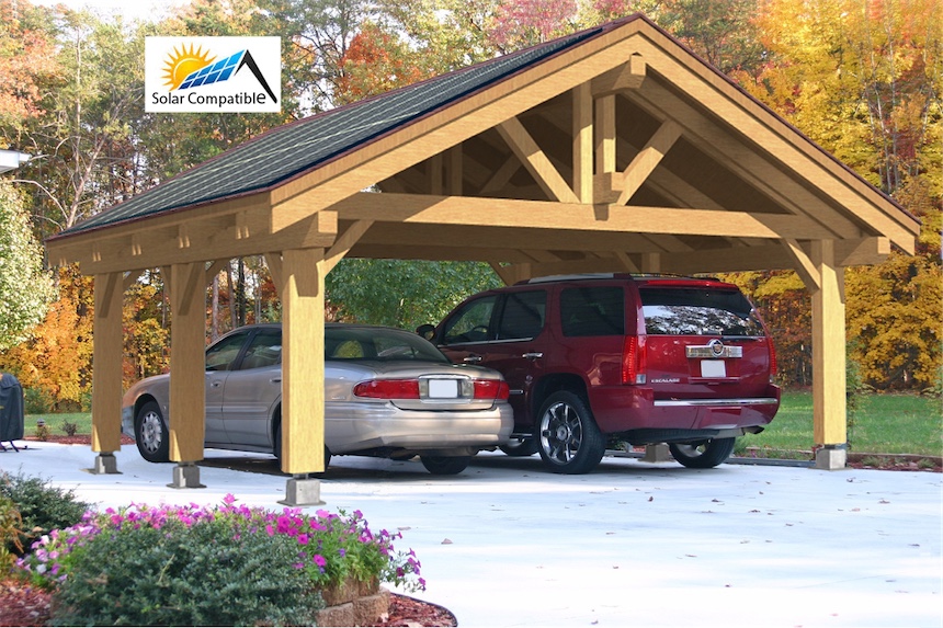 nb 53 heavy timber carport 24 x ecohousemart driveway canopy