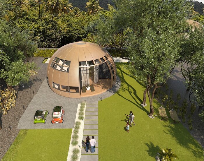 ECOHOUSEMART Moon House 33' DIAM Dome FRAMING KIT D33H-986,  Dark brown : Patio, Lawn & Garden