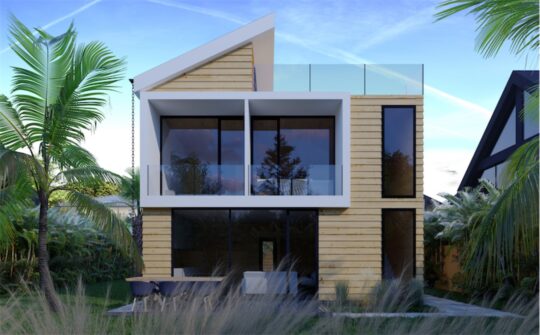 SOLID WOOD HOUSE # CLT-125 ADU / two one bed’s